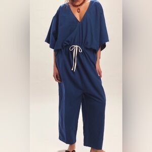 Free People Irving Navy Jumpsuit NWT